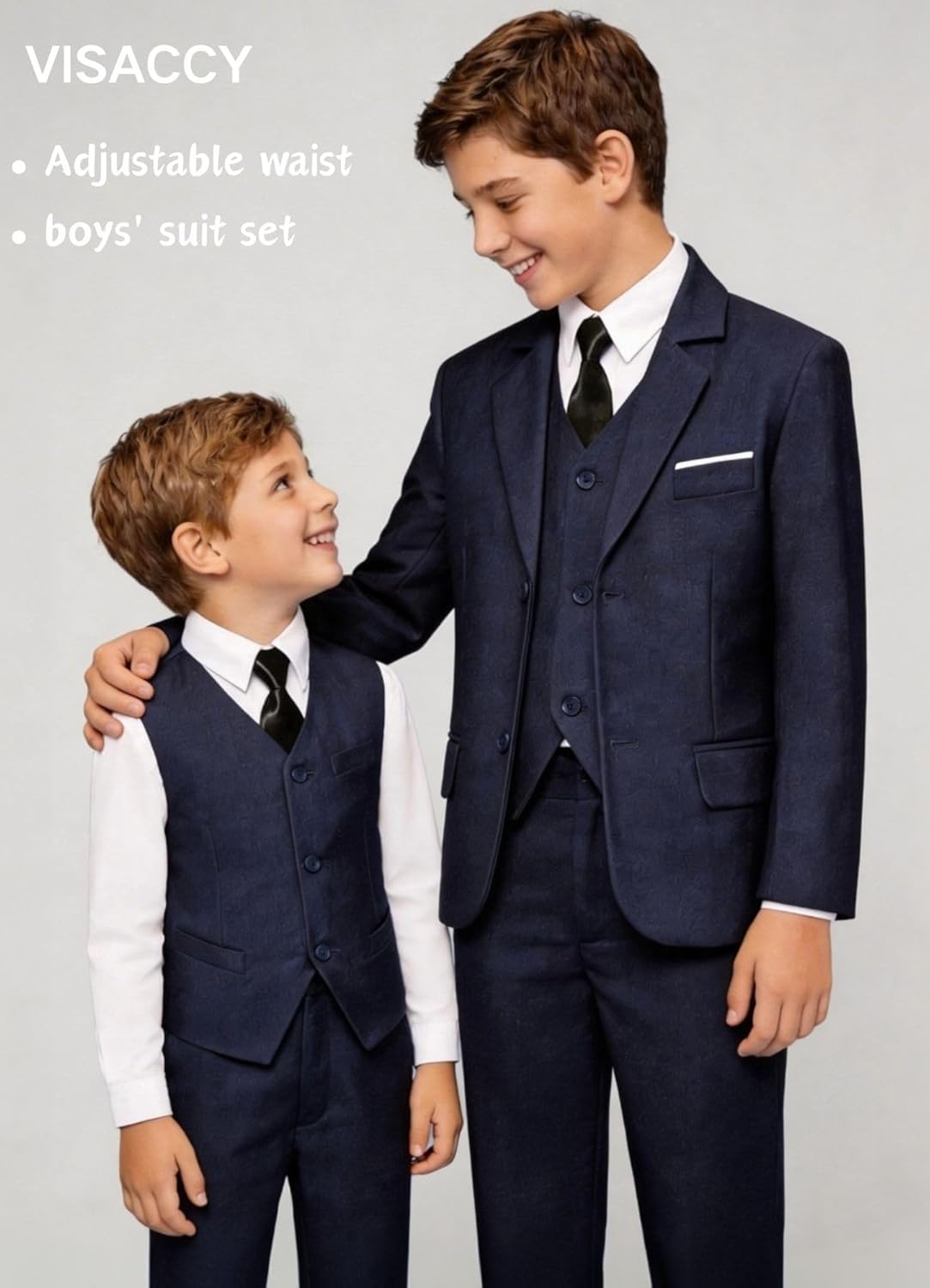 Thumbnail 3 de Visaccy Boys Slim Fit Suit Ring Bearer 14