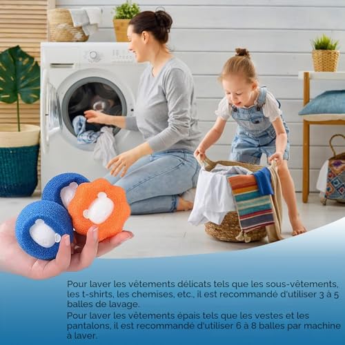 Thumbnail 1 de Anti Poil Machine à Laver – DaSpeed, 8 Pièces Attrape Poils pour Laver et Sèche-linge