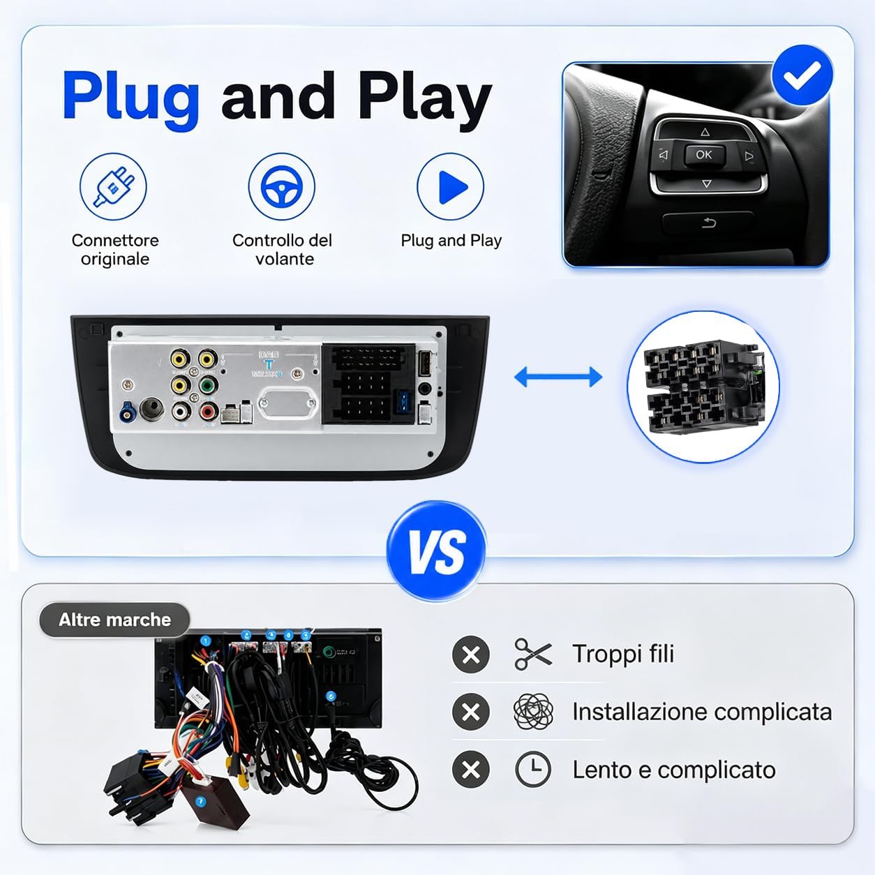 Thumbnail 1 de MAVYULQEF Linux Autoradio per Fiat Punto 2010-2016 / Linea 2012-2015 - CarPlay/Android Auto Wireless, Bluetooth, CANBUS, RDS