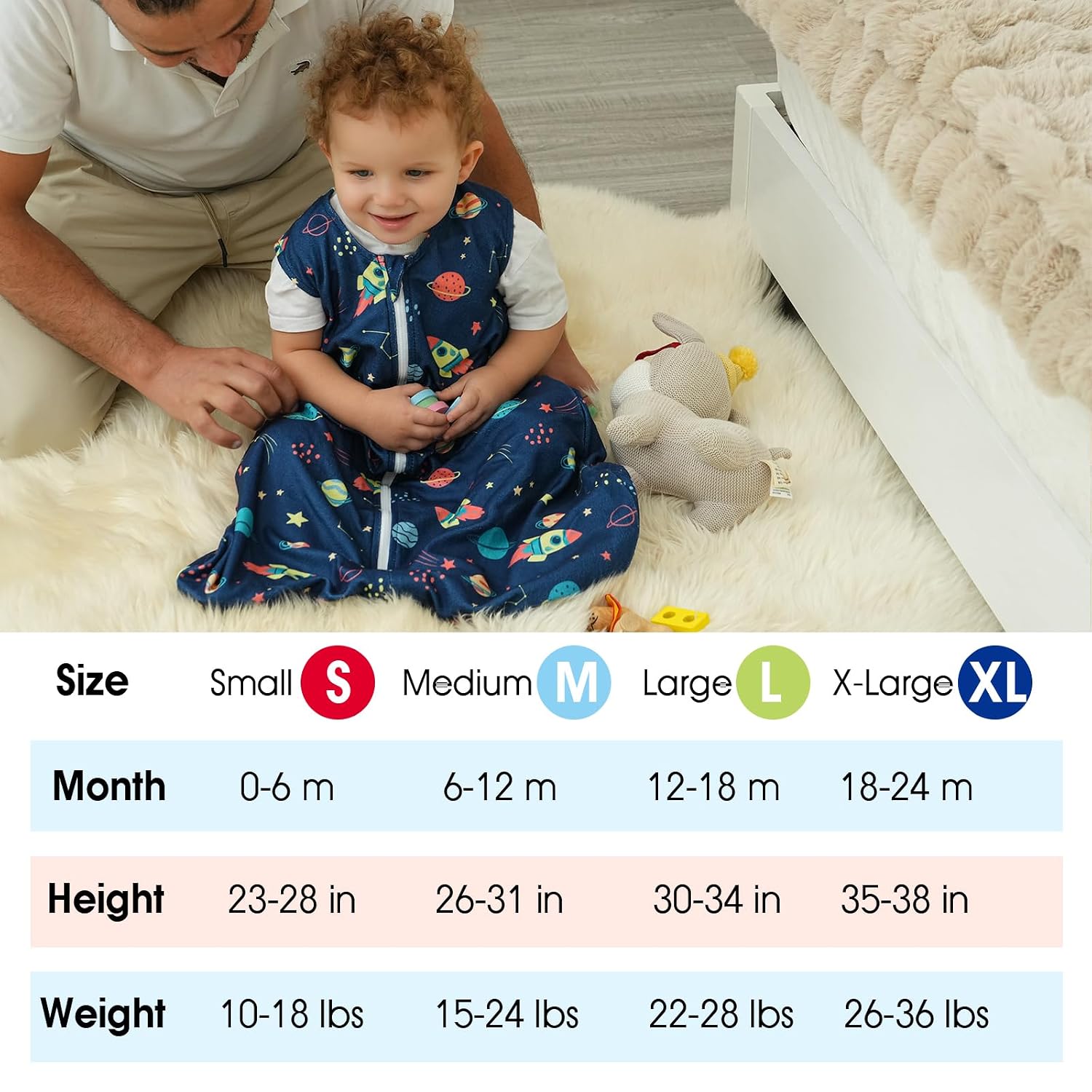 Detalle de David's Kids Baby Sleep Sack 1.5 TOG