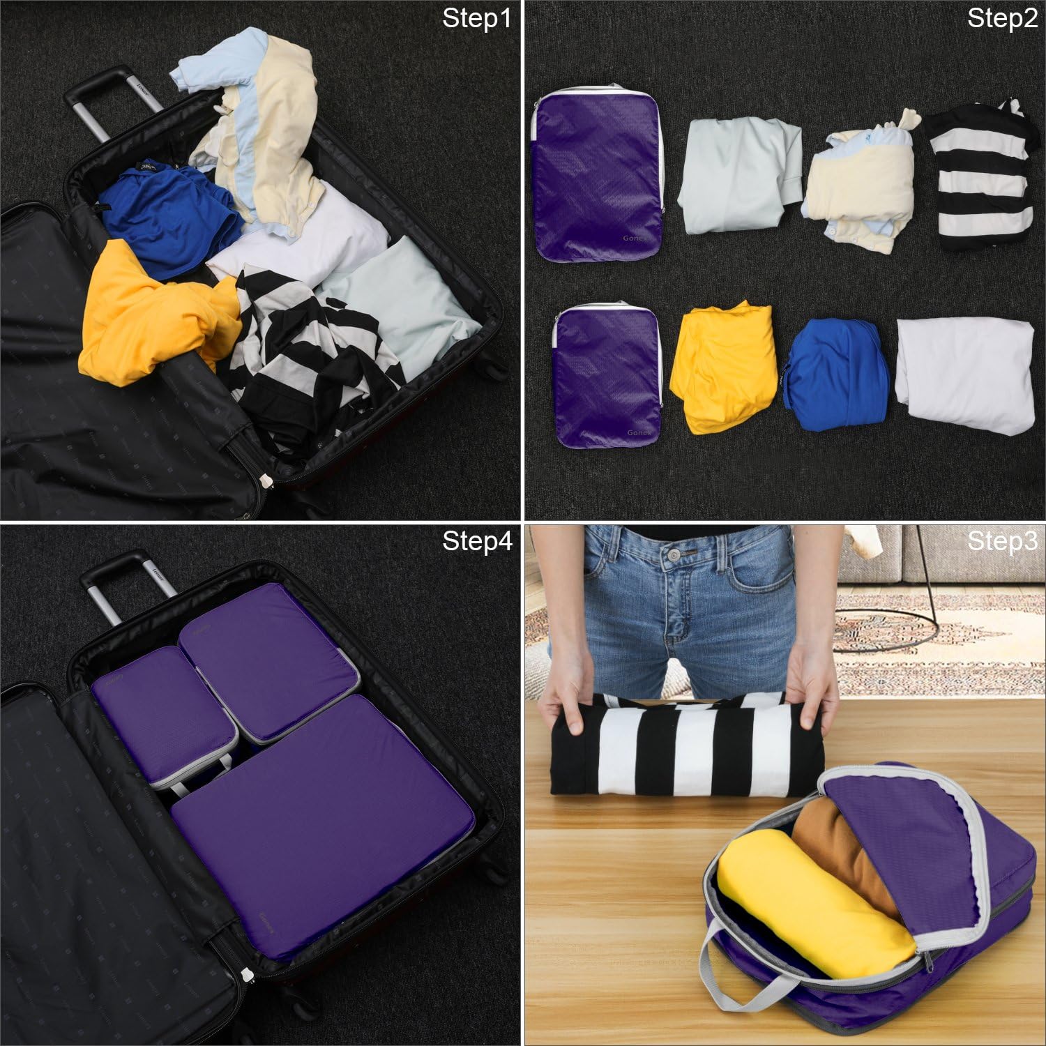 Thumbnail 5 de Gonex Compression Packing Cubes Set of 4
