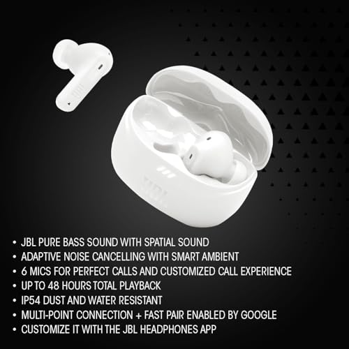 Detalle 2 de JBL Tune Beam 2 : Écouteurs sans Fil avec Réduction de Bruit – Noir