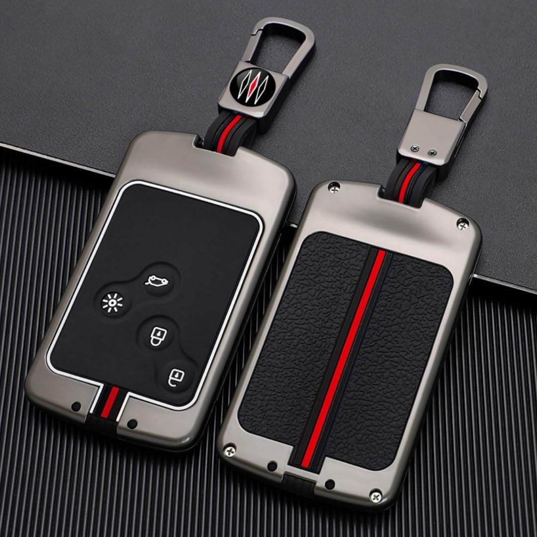 Detalle de Happyit zinc alloy car key cover case for Renault keys (3D silicone buttons, matte finish)