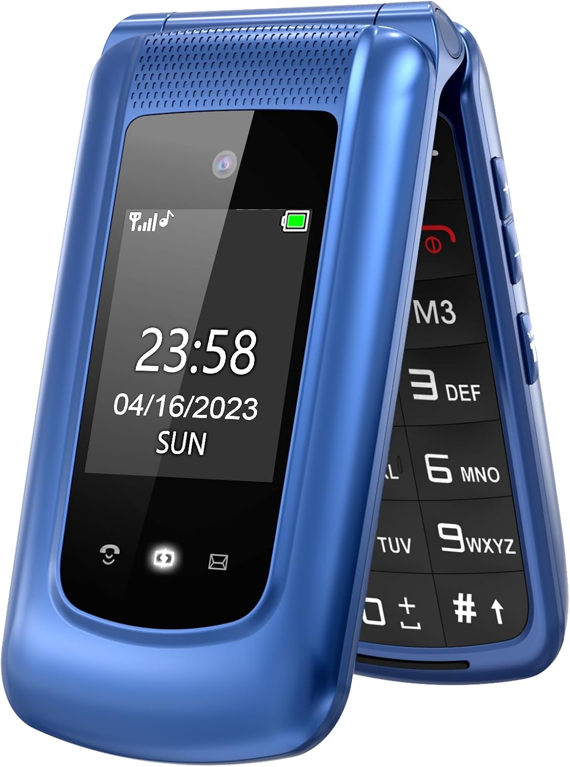 Detalle de Telefono GSM Uleway per anziani con doppio display, tasti grandi e SOS