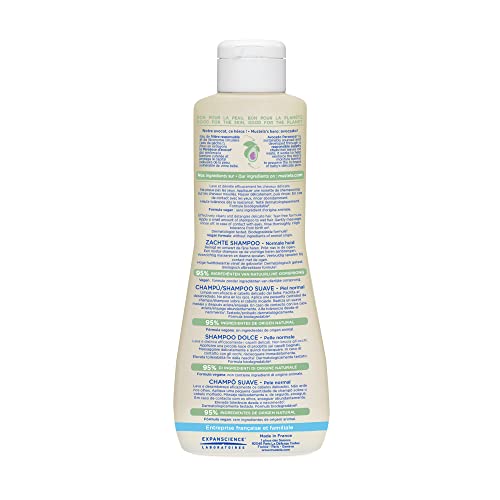 Detalle 2 de Mustela Champú con Perseosa de Aguacate BIO y Camomila para bebé, niños y toda la familia (500 ml)