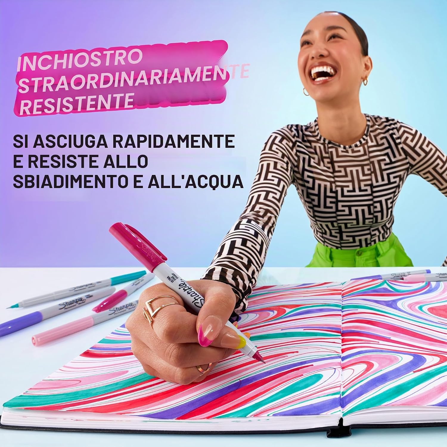 Detalle 2 de Sharpie Glam Pop pennarelli indelebili 12 🎨