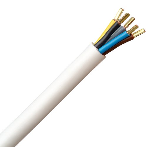 Kopp Herdanschlussleitung H05VV-F 5G 2,5 mm², 5 m, weiß – zuverlässige Elektroinstallation