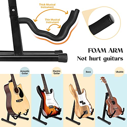 Detalle de CAHAYA Support Guitare Universel Pliable – Stand robuste et compact pour guitares acoustique, électrique et basse
