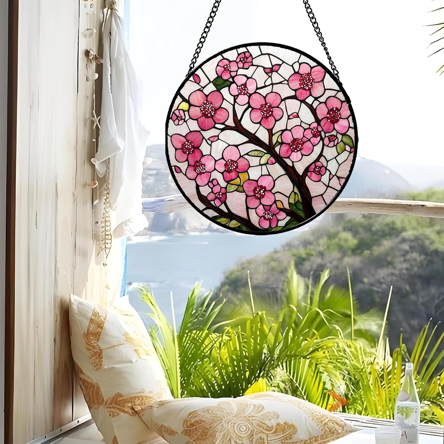 Detalle de Stained Glass Window Suncatcher, 12-inch
