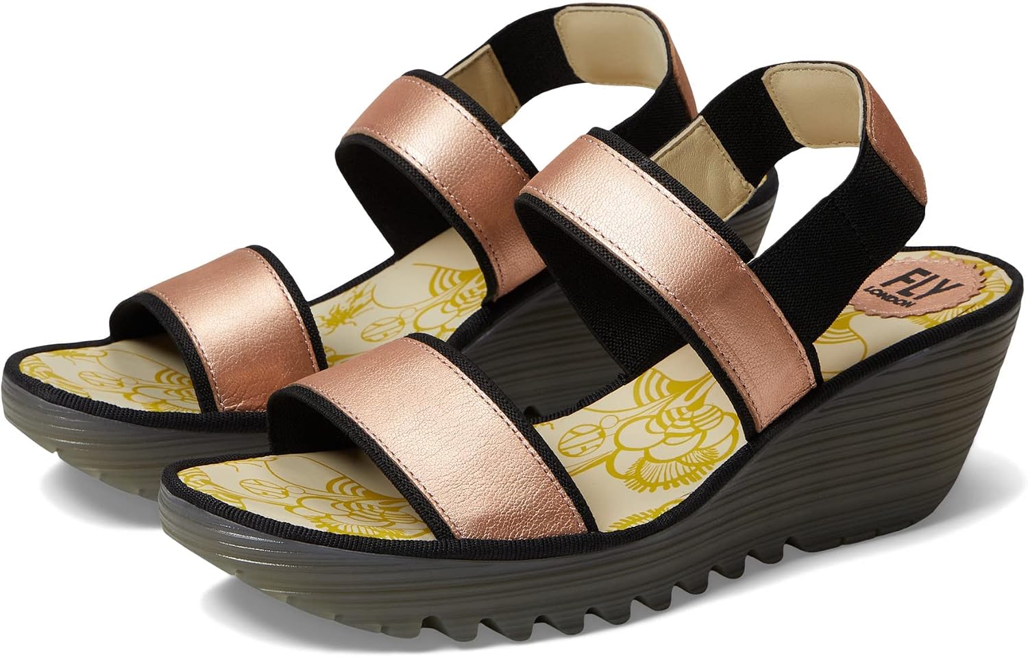 Detalle de Fly London Damen Yaco416fly Sandale – Komfort trifft Alltagslook