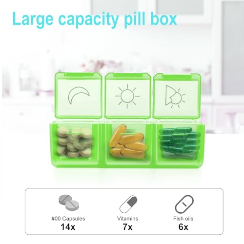 Detalle de Portapillole Glamgen mensile: 32 scomparti, 3 volte al giorno, scatola compatta per pillole