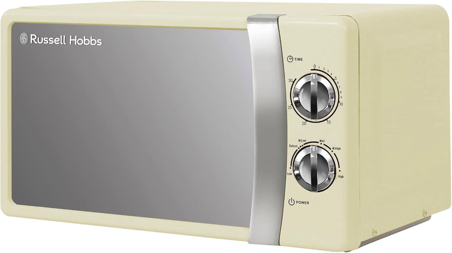 Detalle de Russell Hobbs RHMM701C 17L 700W Cream Solo Microwave with Timer, Ringer & Defrost