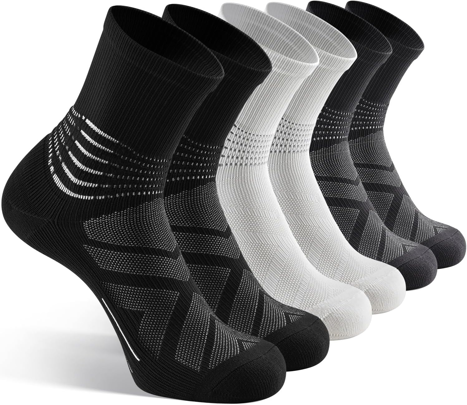 Detalle de IRAMY Compression Ankle Support Socks, 3 Pairs, Moisture-Wicking for Running and Hiking