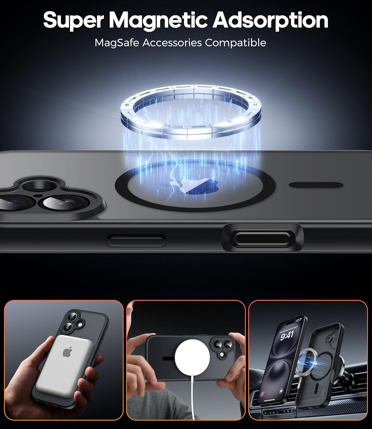 Thumbnail 3 de iPhone 16 case with MagSafe, 38 magnets