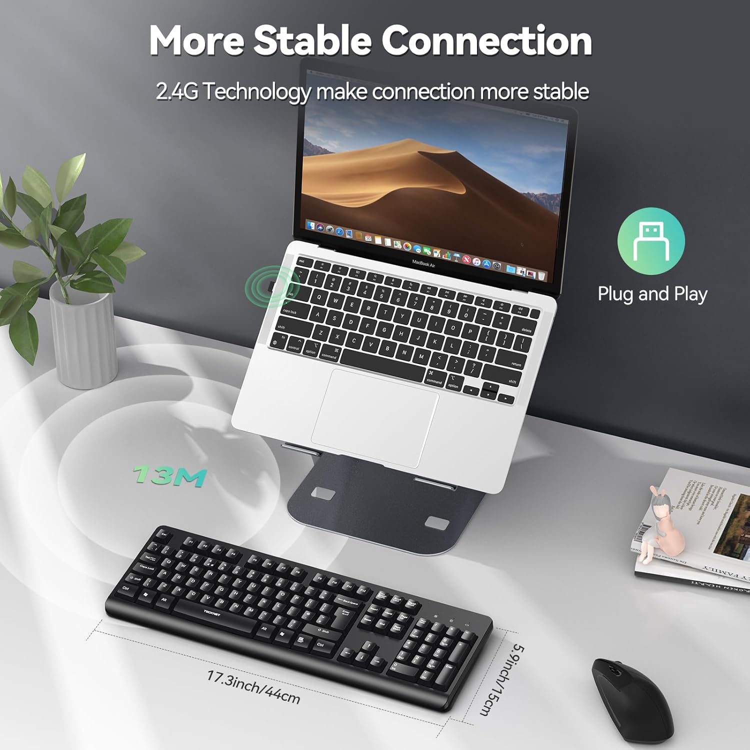 Thumbnail 1 de TECKNET Wireless Keyboard 2.4G Silent UK layout ⌨️