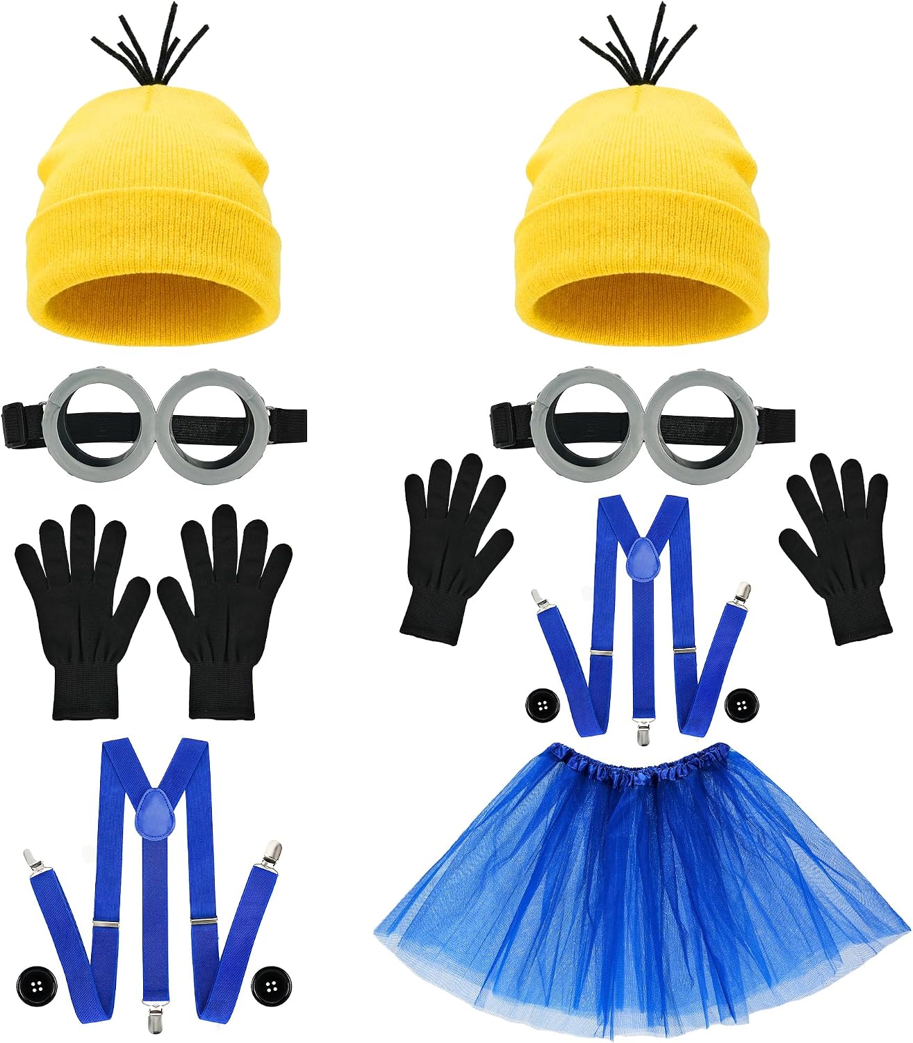 Detalle de Rilcn Cosplay Costume Accessory Set for Adults – Complete Yellow Duo Costume
