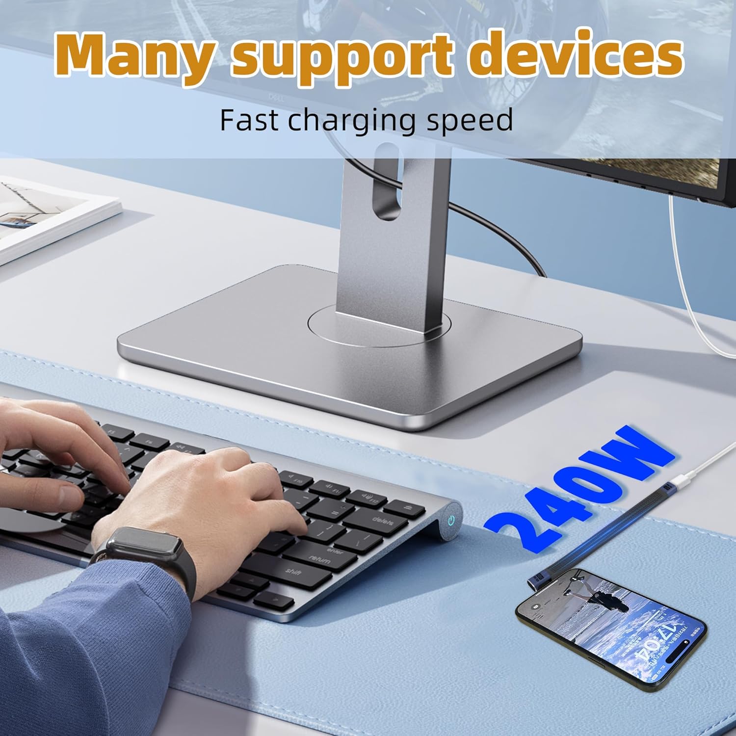 Thumbnail 3 de RIIEYOCA PD240W USB C extension cable 40Gbps