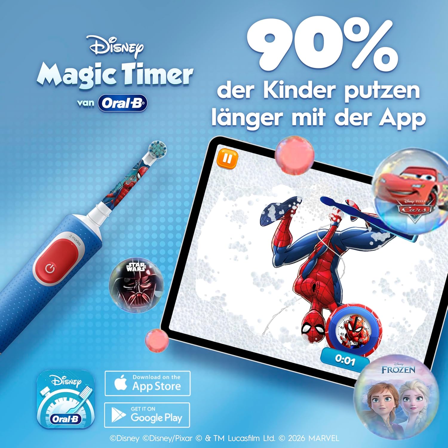 Thumbnail 6 de Oral-B Pro Kids Spider-Man Elektrische Zahnbürste für Kinder ab 3 Jahren