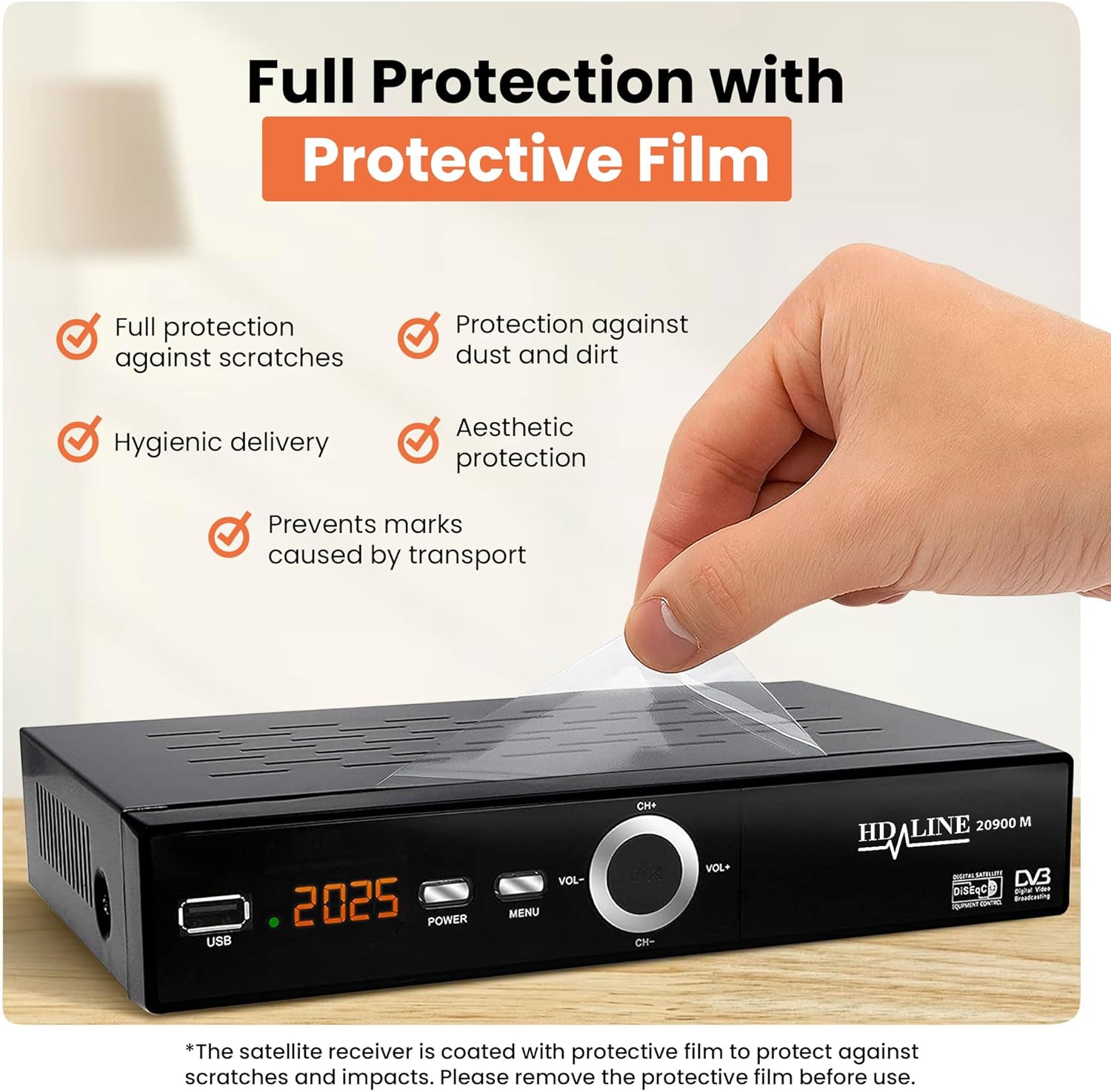 Thumbnail 1 de Hd-line 20900 HD-Sat-Receiver für DVB-S/S2 mit HDMI, SCART & 2× USB 2.0 (Astra, Hotbird, Türksat)