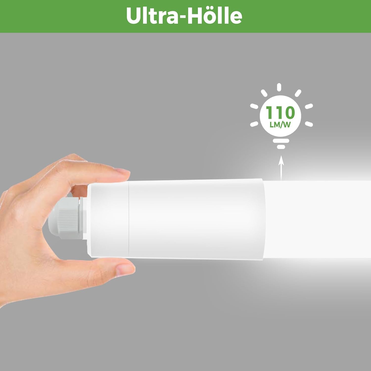 Thumbnail 3 de zemty Feuchtraumleuchte LED Röhre 120 cm – 36 W, IP65, 3 Farbtemperaturen (3000K/4000K/6500K)