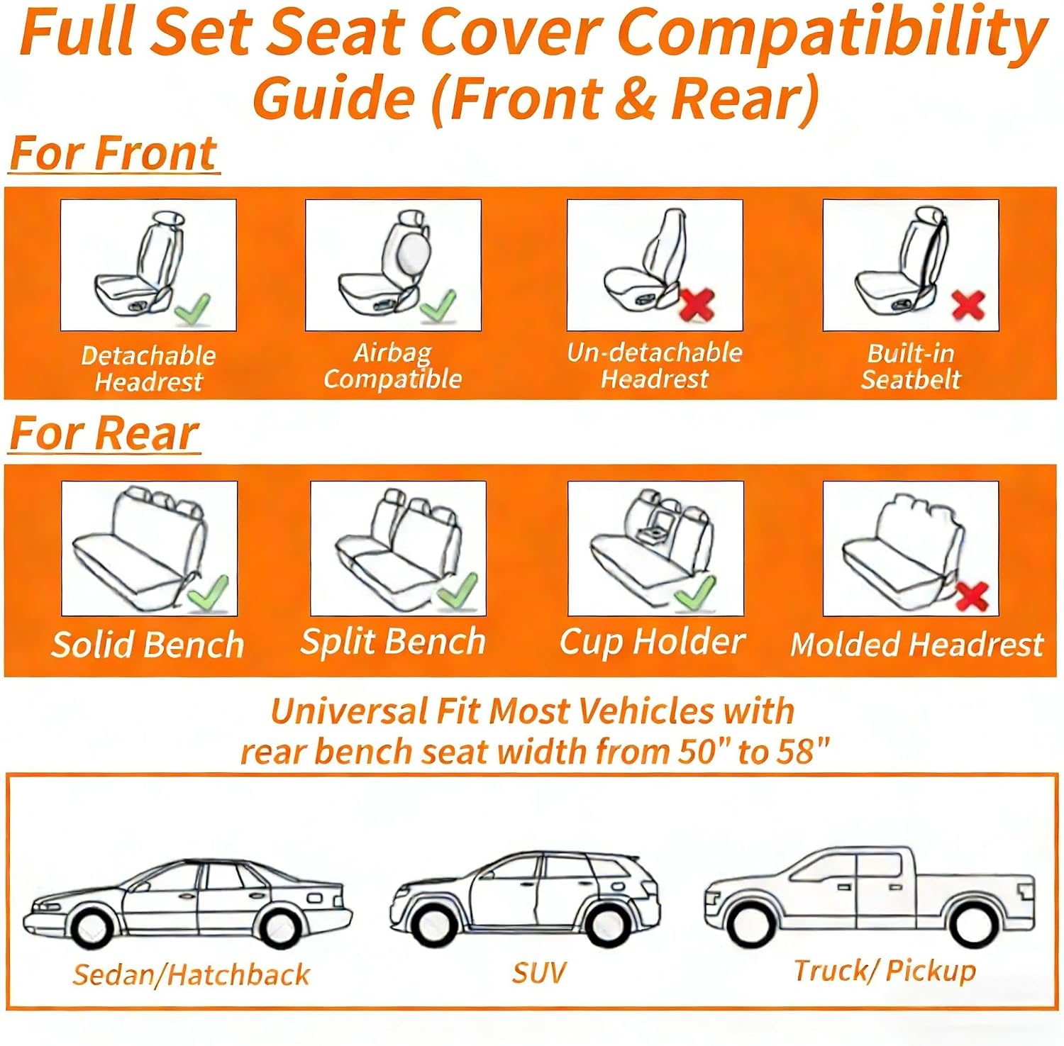 Detalle de ZenRide Light Beige Thick Nappa Leather Car Seat Covers Full Set — Universal Fit, 3D Contoured, Waterproof
