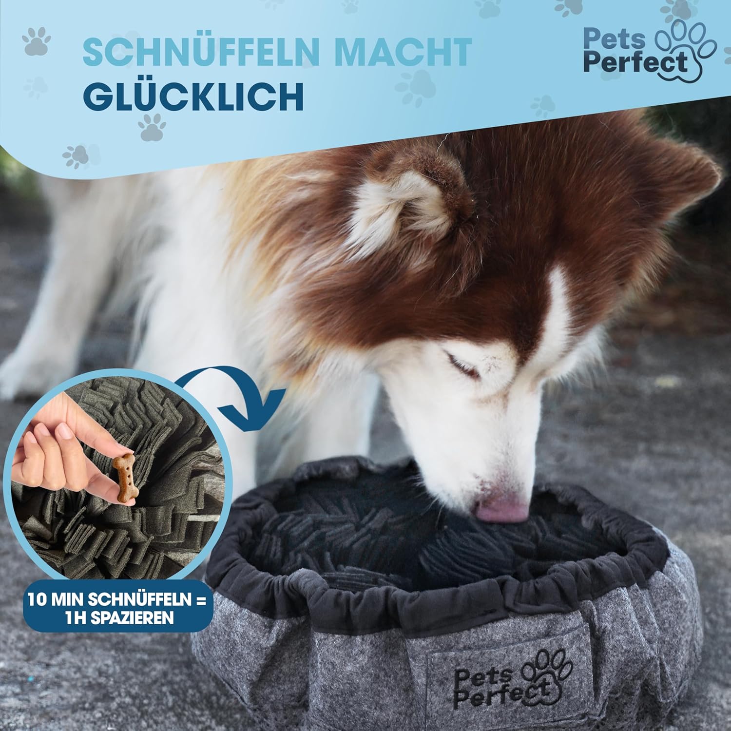 Thumbnail 1 de Pets Perfect tapis à renifler pour chien en feutre – jouet intelligent antidérapant lavable