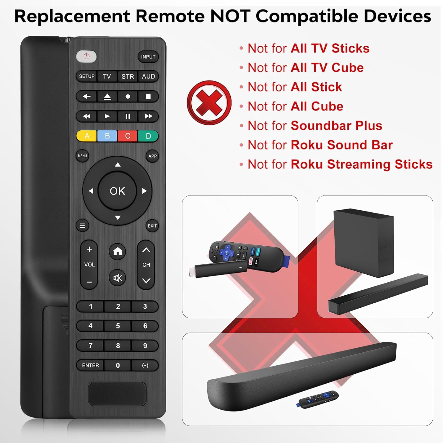Thumbnail 2 de Universal TV Remote Control for Samsung, LG, Vizio and More: One-For-All Replacement