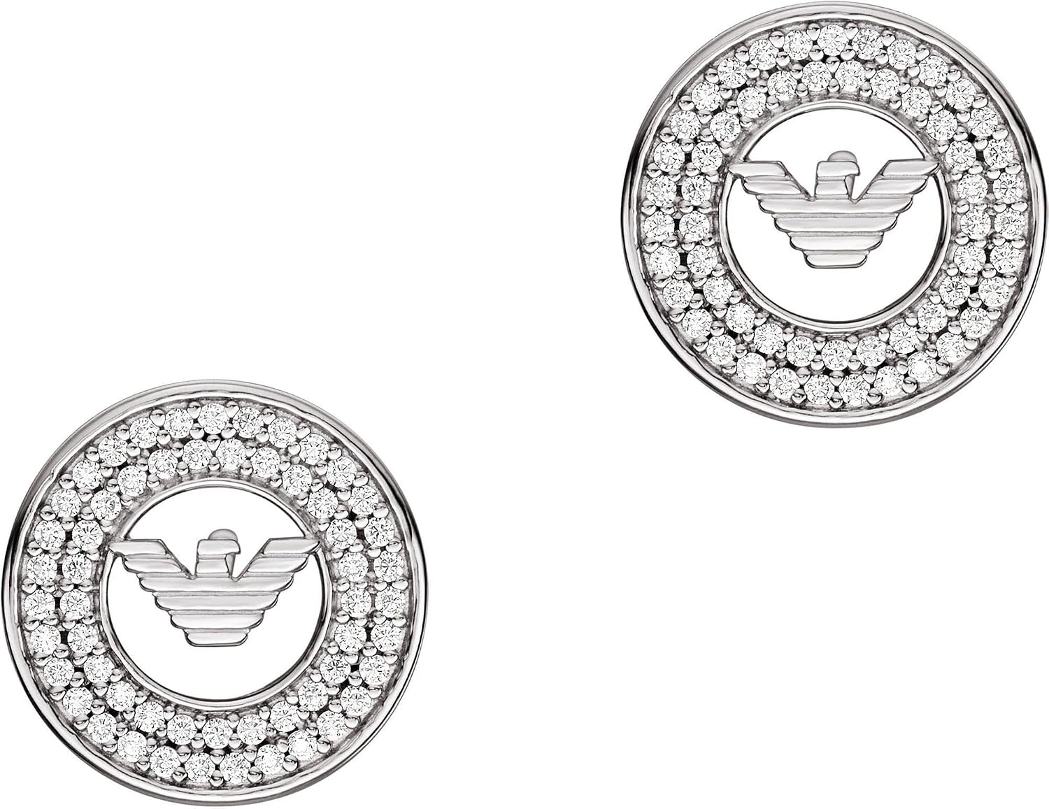 Detalle 2 de Emporio Armani Boucles d'oreilles en argent 925 avec fermeture à poteau pour femmes