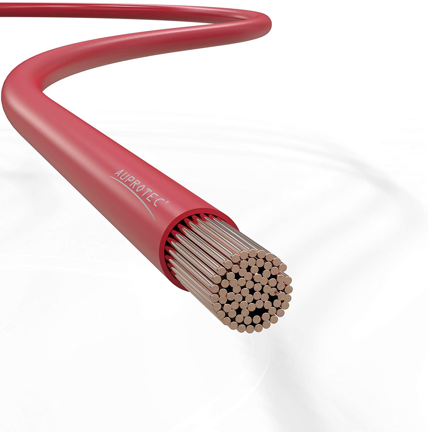 Detalle de AUPROTEC câble unipolaire FLRY-B 6,0 mm² rouge en anneau (5 m)