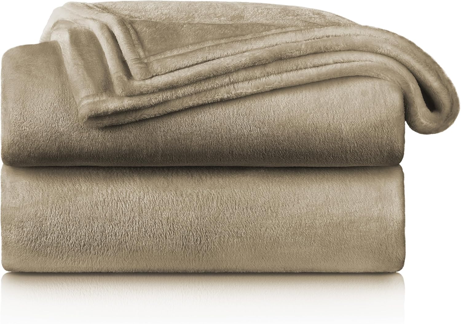 Detalle de Blumtal EB0055 fleece deken 130 x 150 cm, taupe microvezel