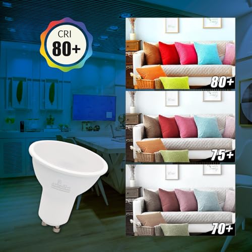 Detalle de LED ATOMANT Pack 10x Bombilla LED GU10 8W – 6500K, 800 lúmenes, 120°