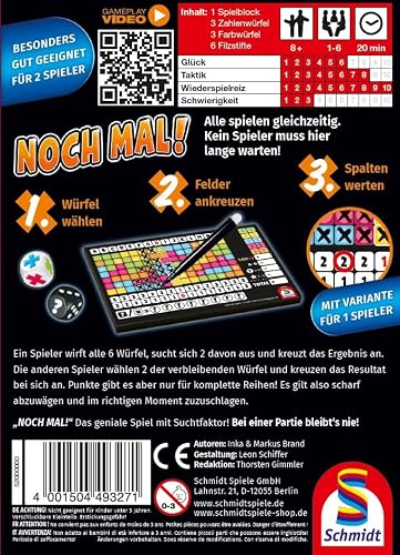 Thumbnail 2 de Noch mal, Würfelspiel aus der Serie Klein & Fein von Schmidt Spiele – ab 8 Jahren