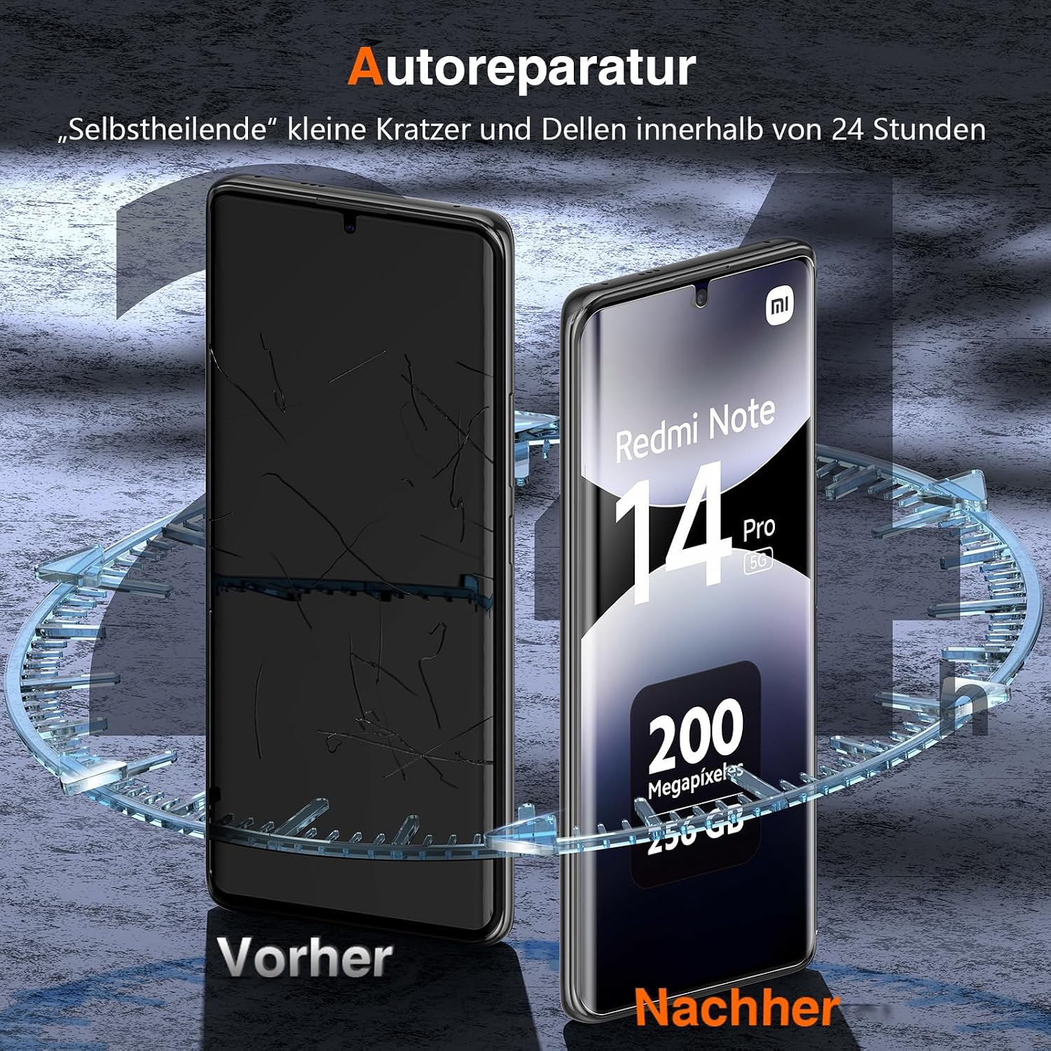 Detalle de LK TPU Schutzfolie für Xiaomi Redmi Note 14 Pro 5G – 2x Panzerfolie + 2x Kameraschutzglas