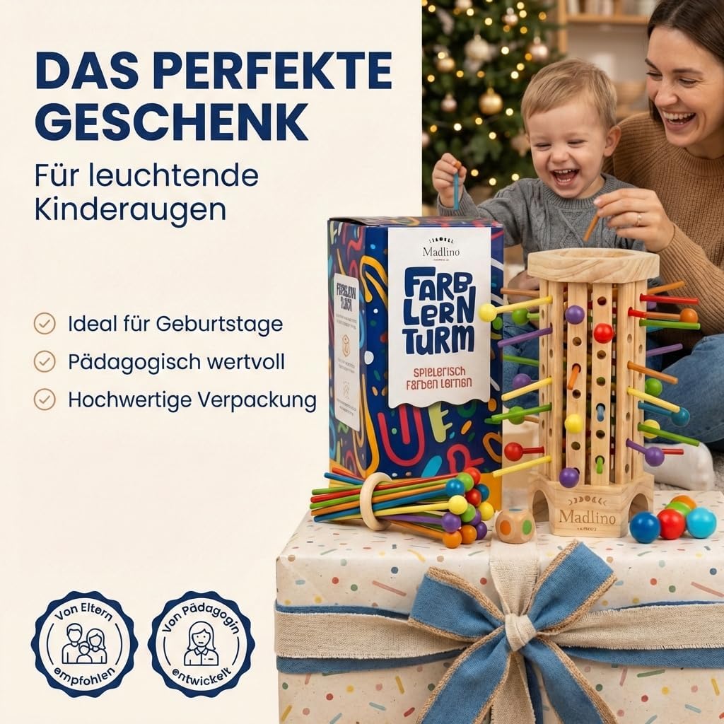 Thumbnail 5 de Madlino Farblernturm – Montessori Spielzeug ab 3 Jahre