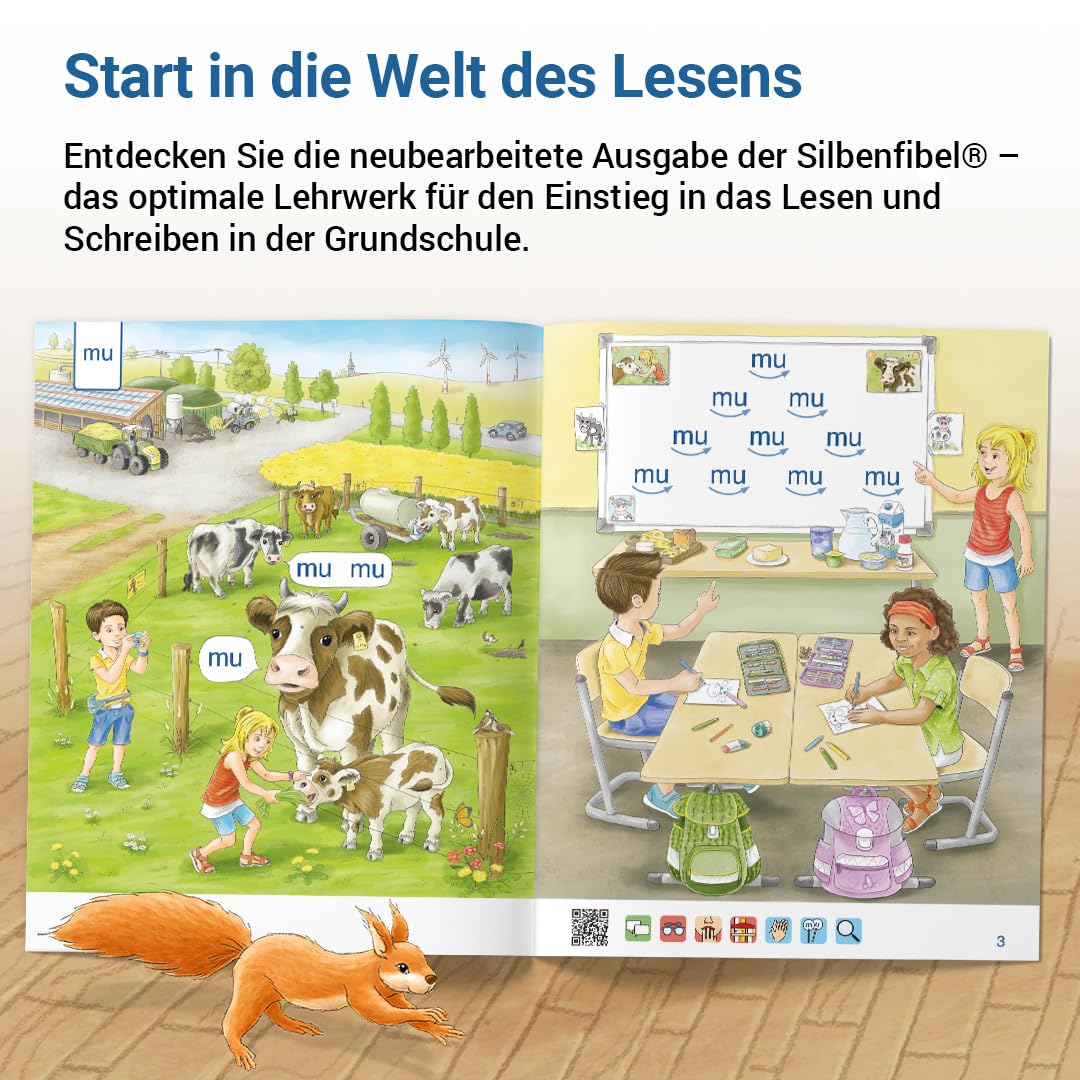 Detalle 2 de Mildenberger Verlag: ABC der Tiere 1 Neubearbeitung – Die Silbenfibel® som läsinlärningsbok