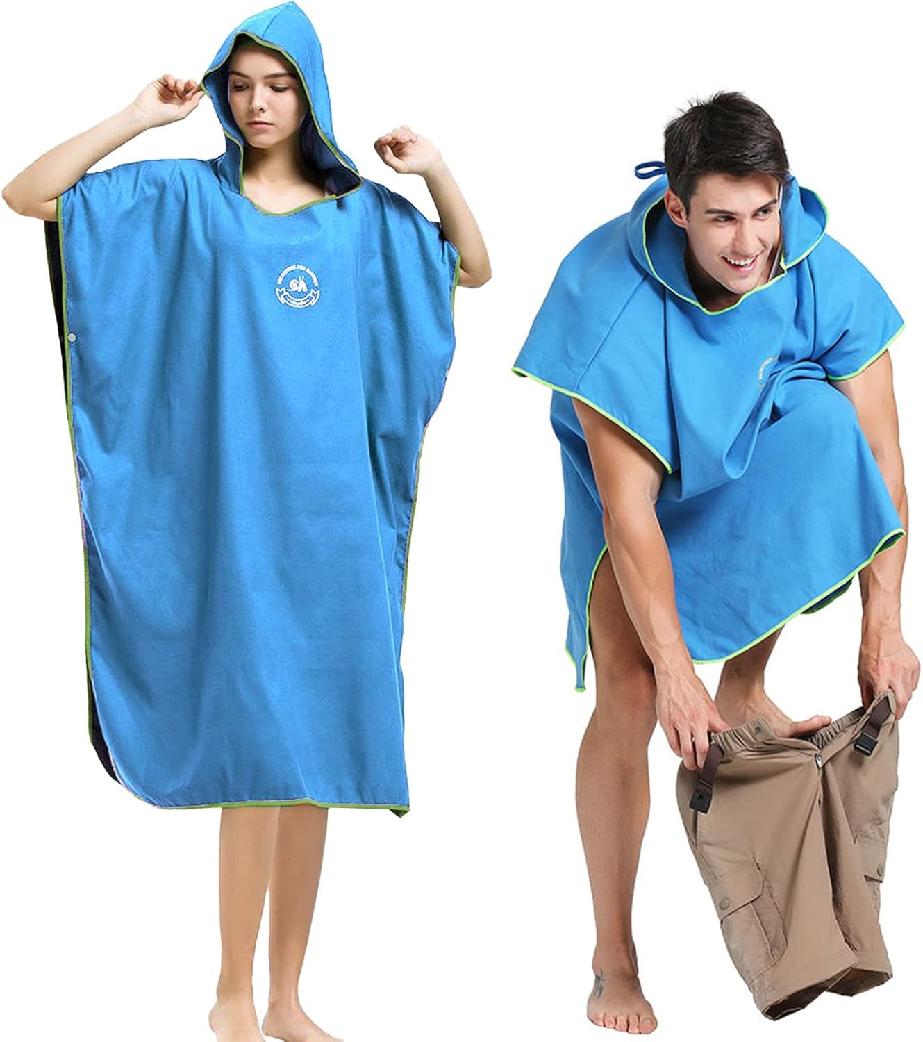 Thumbnail 6 de Hiturbo Changing Robe Towel Poncho with Hood for Surfing & Swimming Wetsuit Changes