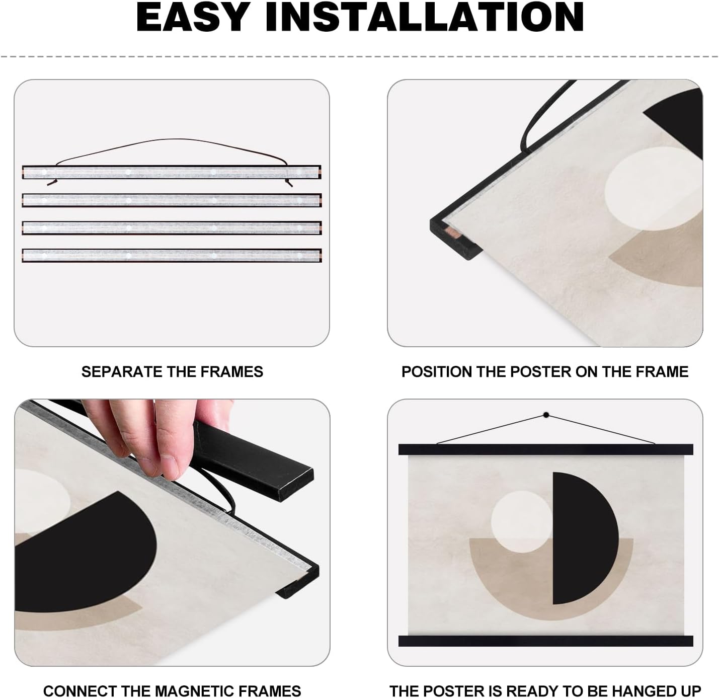Thumbnail 3 de Benjia 4 Pack A0 Poster Frame Frames 84x59