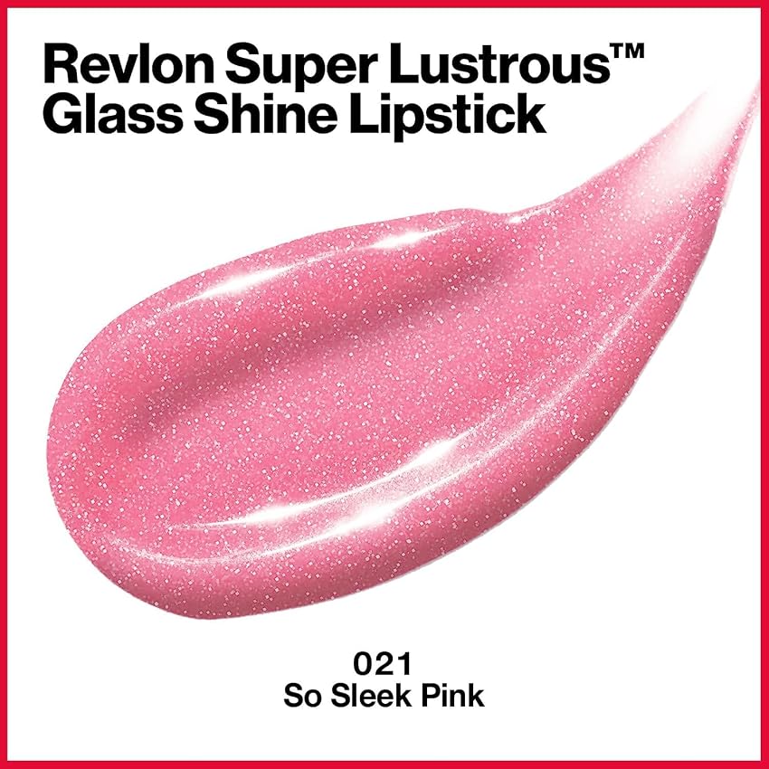 Detalle de REVLON Super Lustrous Glass Shine 3,7 g — tono 021 So Sleek Pink 💄