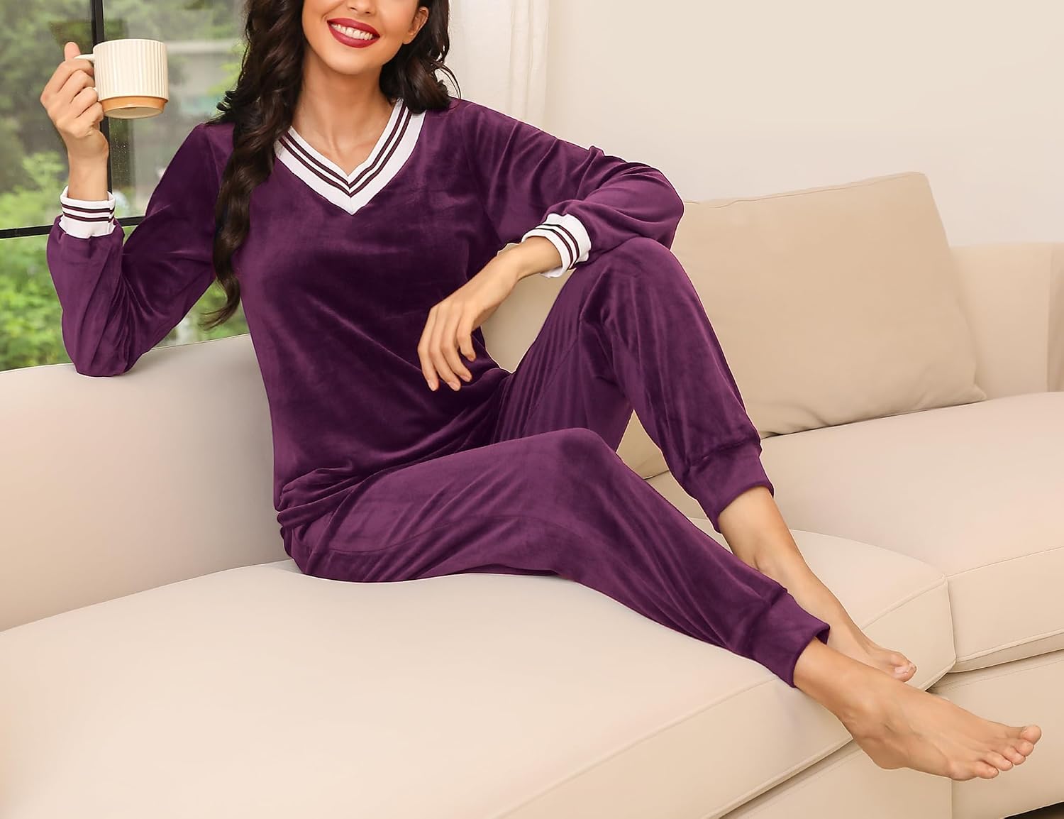 Detalle 2 de Totatuit Tuta in Velluto donna con coulisse