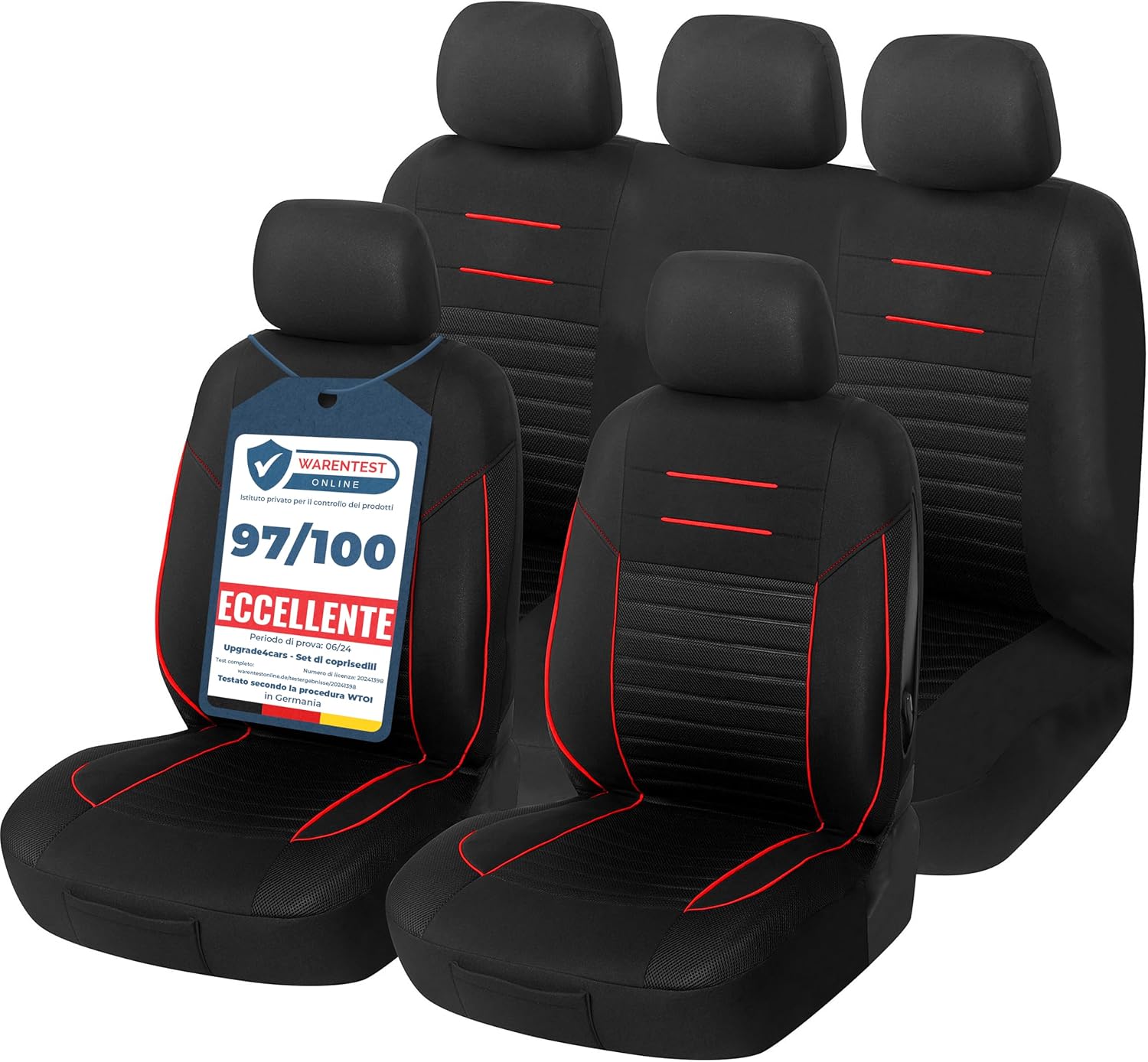 Detalle de Upgrade4cars Coprisedili auto universali 9 pezzi