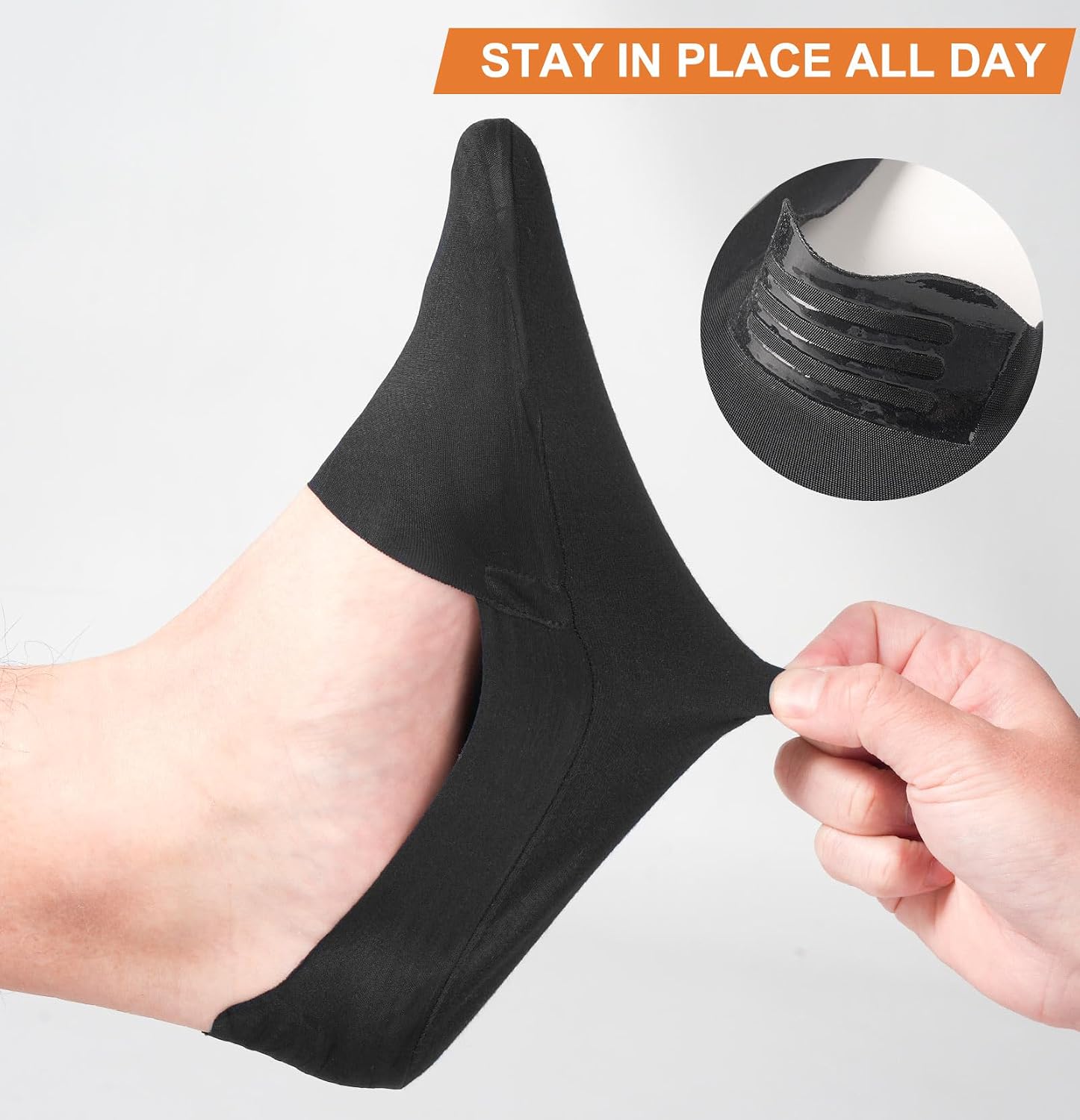 Detalle de Caldodo Invisible Trainer Socks – Six Pairs, No-Show, Non-Slip & Lightweight