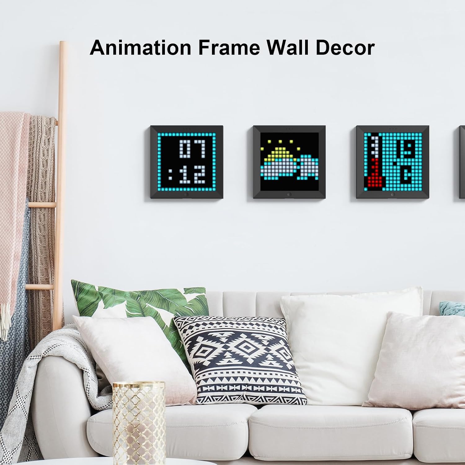 Thumbnail 3 de Divoom Pixoo Pixel Art Digital Picture Frame with 16x16 LED Display and App Control