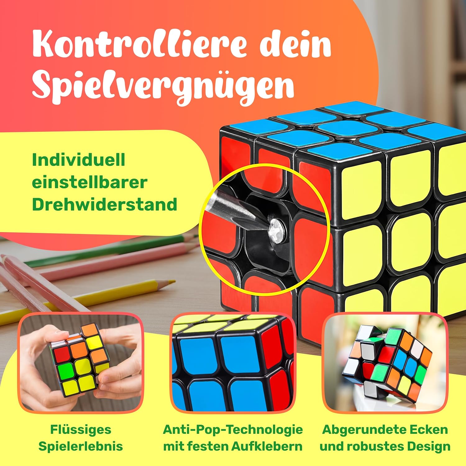 Detalle 2 de CUBIDI Original Zauberwürfel 3x3 Speed Cube