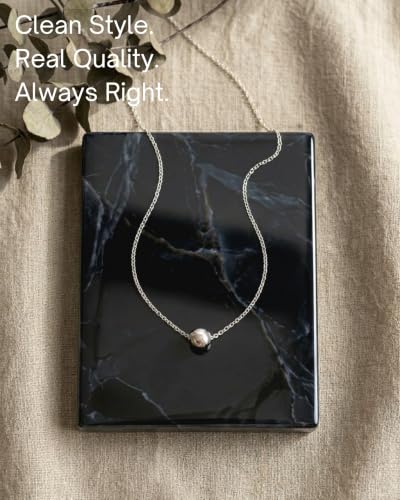 Thumbnail 6 de Annika Bella Silver Ball Choker Necklace for Women – Minimalist Dainty Bead Pendant