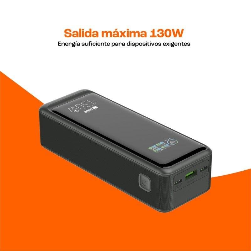Detalle de PcCom Essential Powerbank 20.000mAh PD 130W – Carga ultrarrápida y pantalla digital