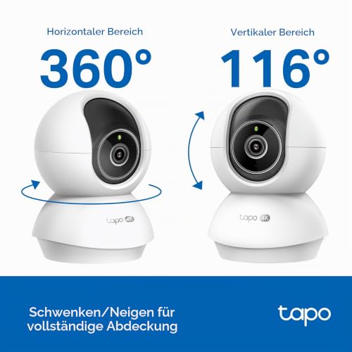 Detalle 2 de Tapo C250 4K-Innenkamera mit 360°-Sicht, lokaler KI und Bewegungsverfolgung
