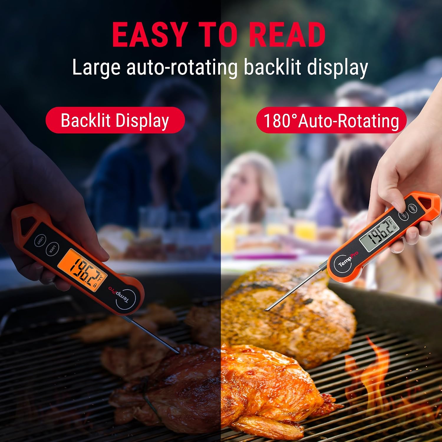 Thumbnail 2 de TempPro TempSwift 1 Sec Instant Read Meat Thermometer Digital