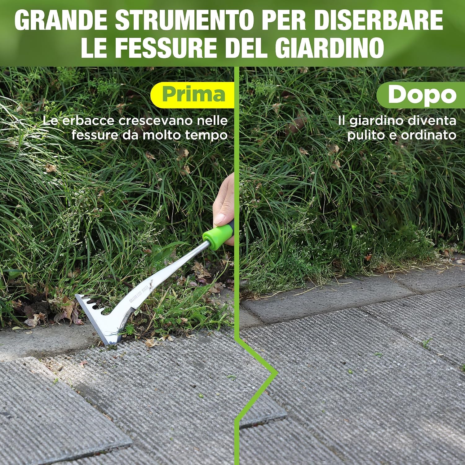 Thumbnail 5 de WORKPRO estirpatore erbacce manuale con lama seghettata in acciaio inox e manico ergonomico (32 cm)