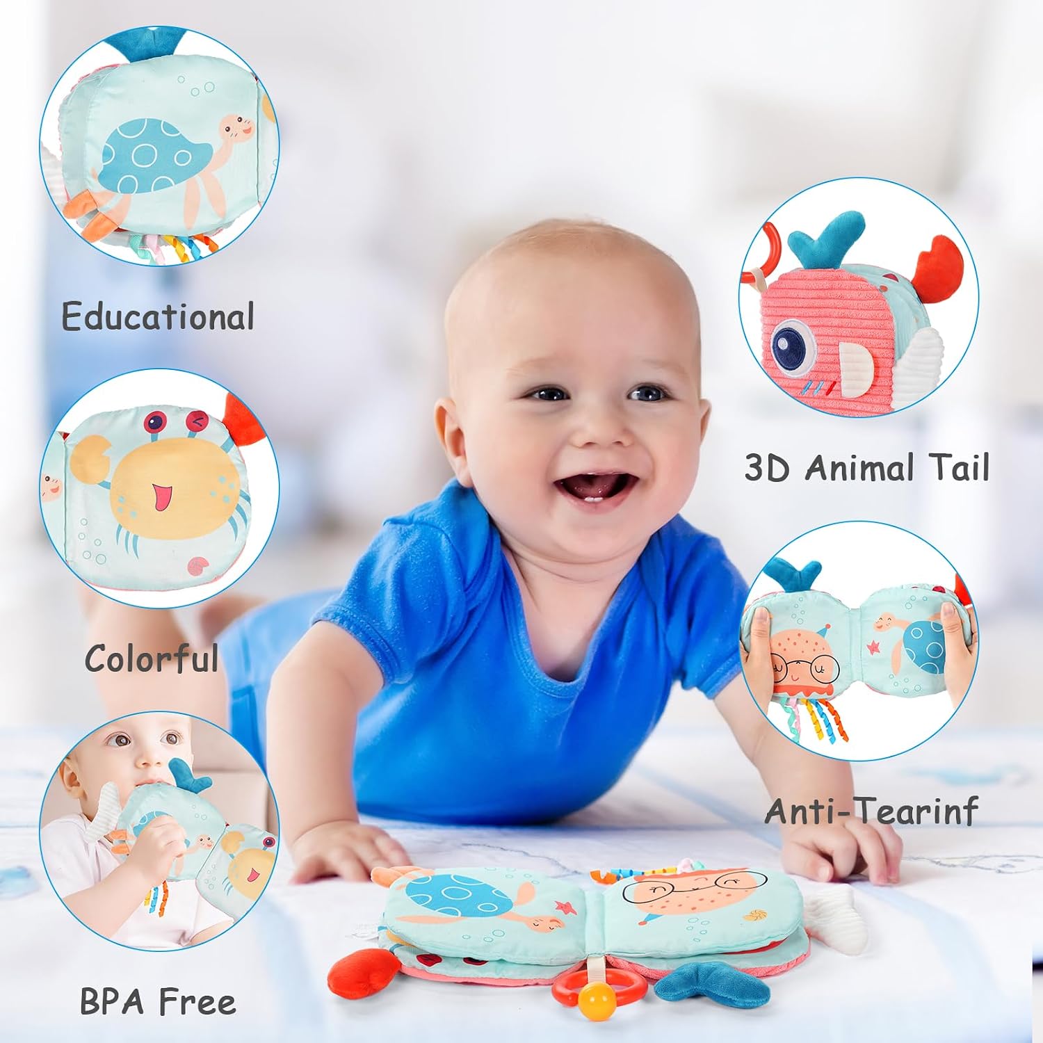 Thumbnail 3 de Livre bébé en tissu d’apprentissage