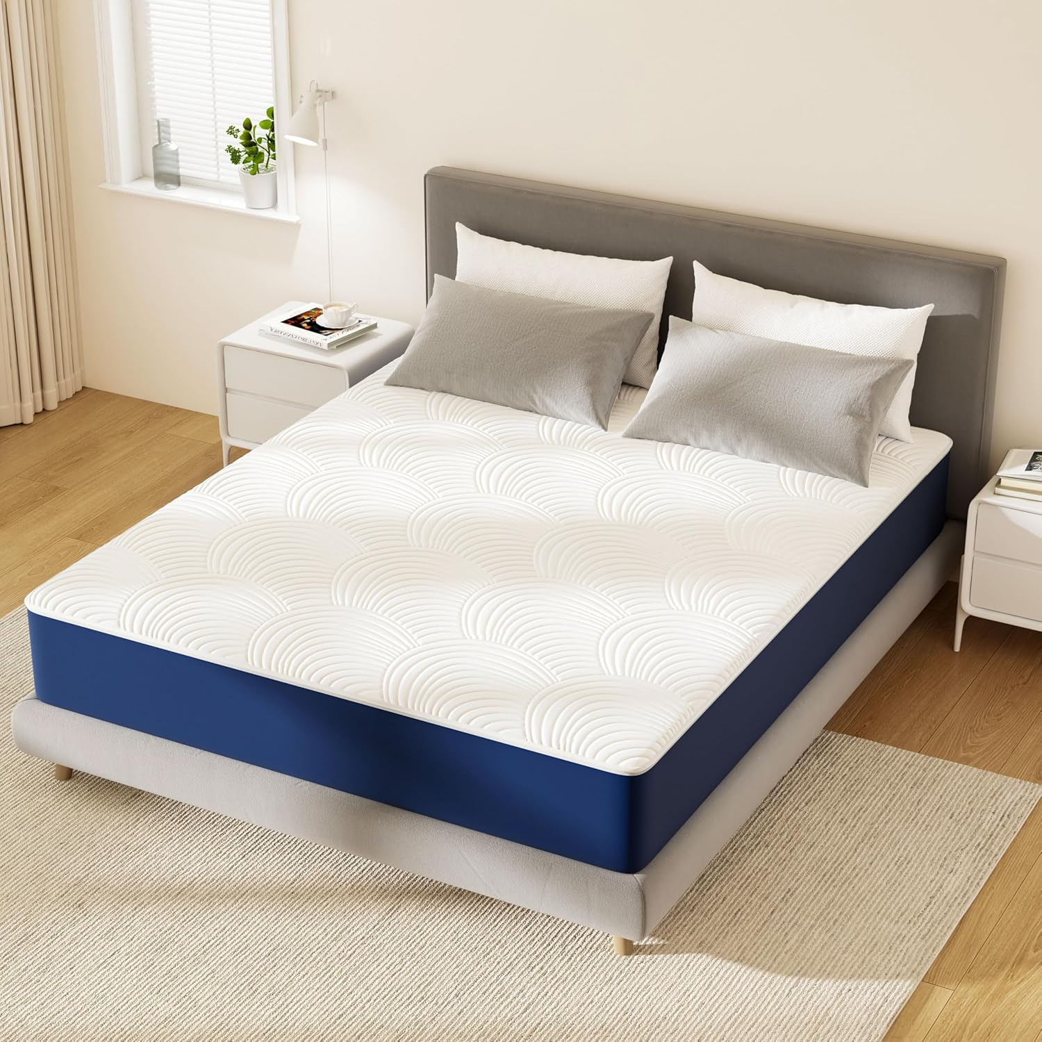 Thumbnail 6 de PurrJoys 4FT6 Double Mattress — 25cm, Medium Firm Support, Gel-Infused Comfort